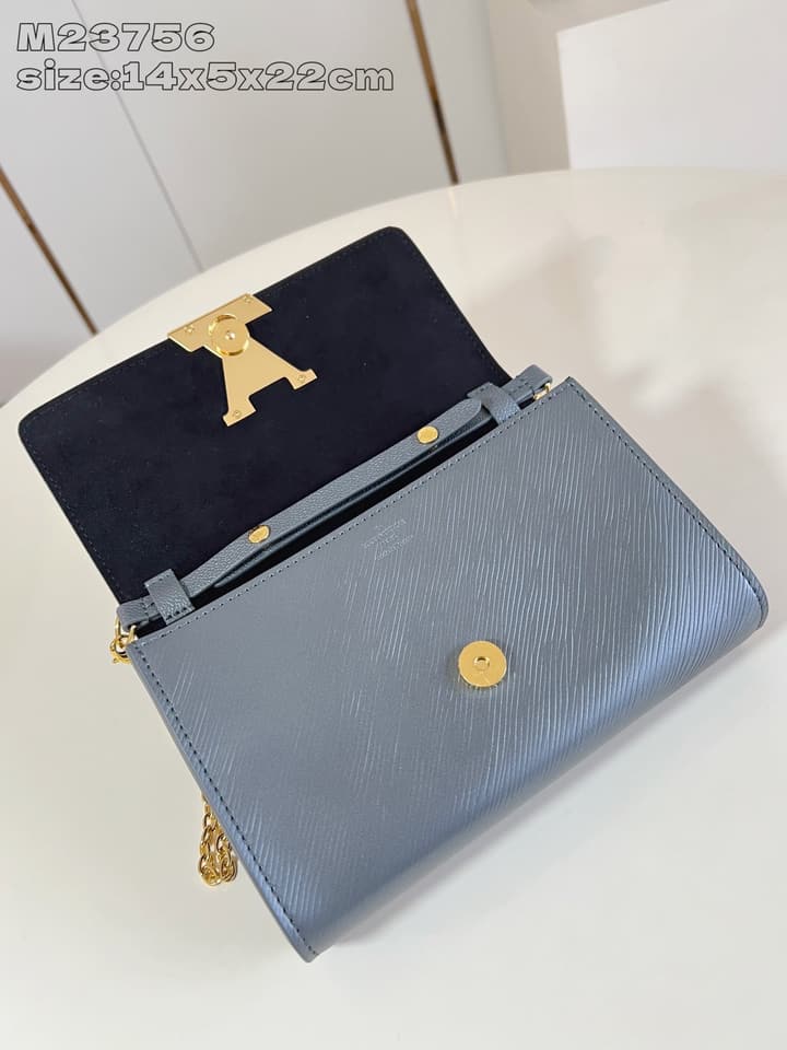 Louis Vuitton Pochette Louise Chain Bag in Beige