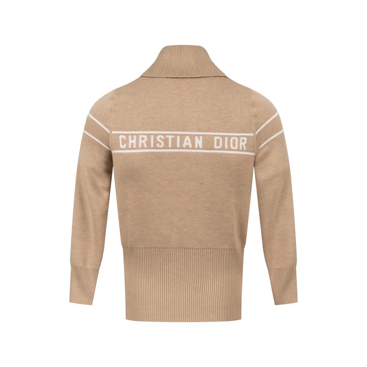 Dior Reversible Oblique Zipper Knit Cardigan – 25FW in Navy Blue