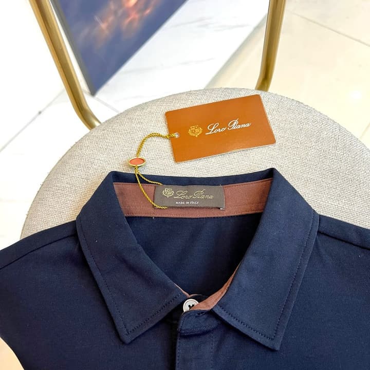 Loro Piana Classic Cotton Polo Shirt – 2026 Spring/Summer Collection in Classic Black