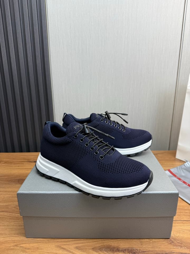 Prada Men's High-Quality Sneakers in Light Grey