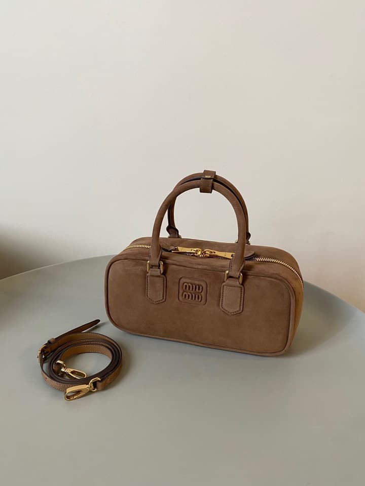 Miu Miu Suede Bowling Bag