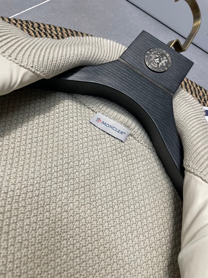 Moncler Men's Knit Down Spliced Jacket – New Collection in Beige