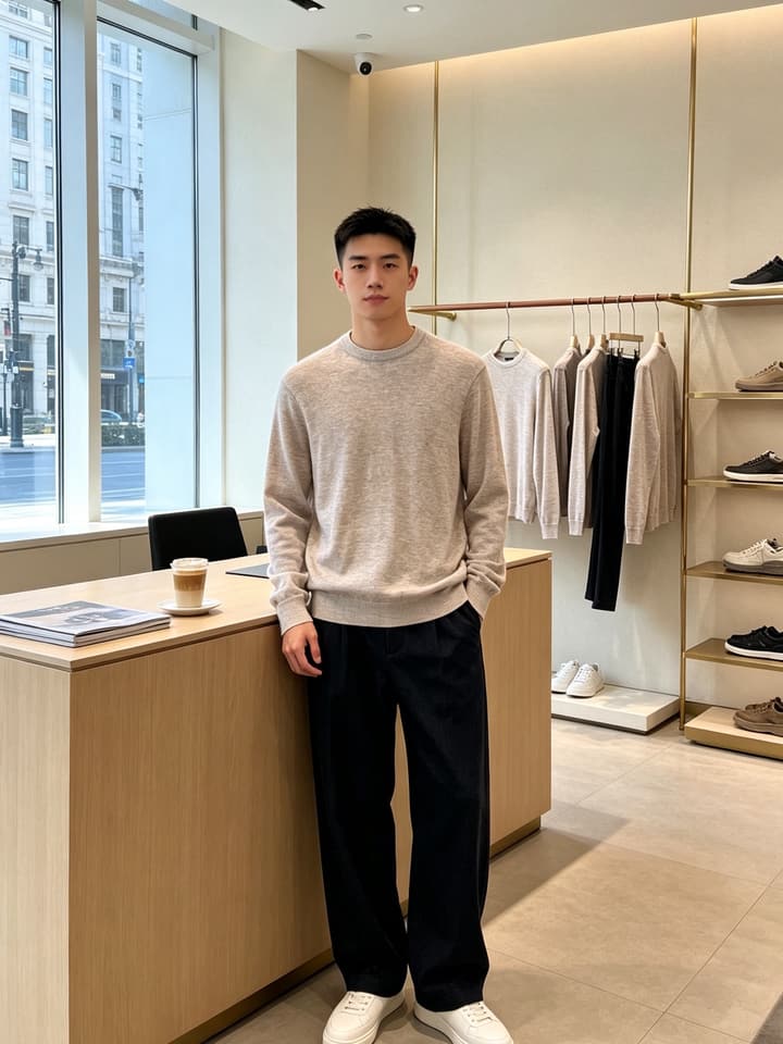 Zegna Men's Casual Wool Sweater