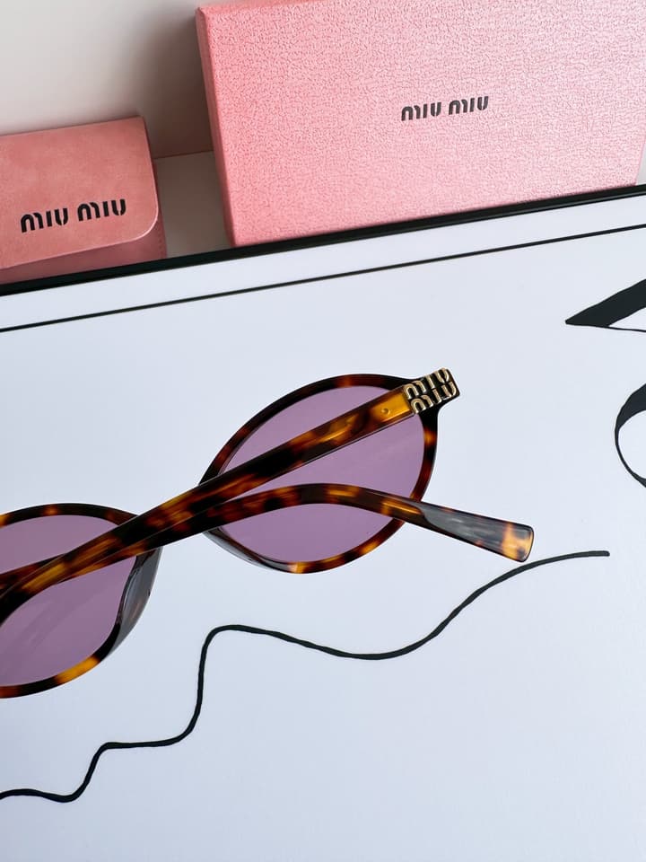 Miu Miu SMU04Z Tortoiseshell Purple/Pink Sunglasses – Autumn/Winter Collection – 2023