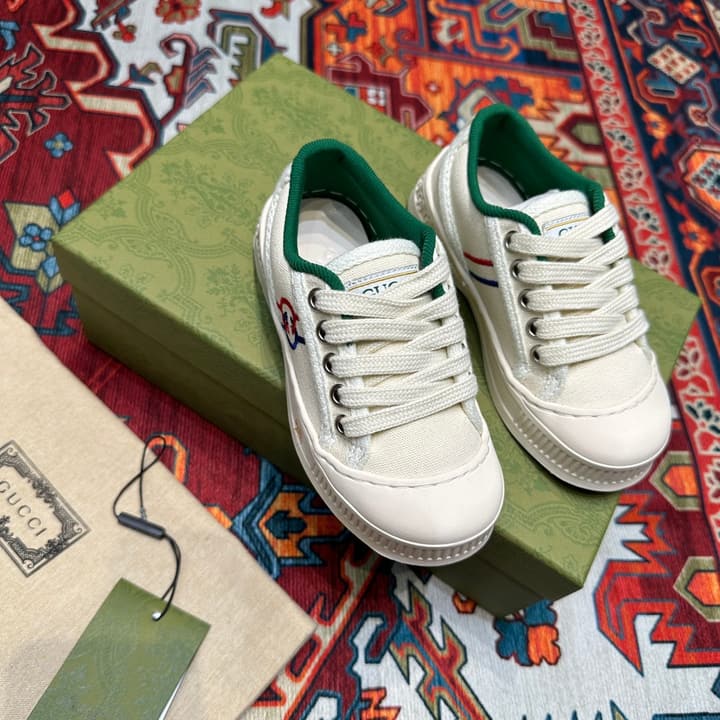Gucci Kids Footwear – Kids Collection in Beige Plaid Slip-on