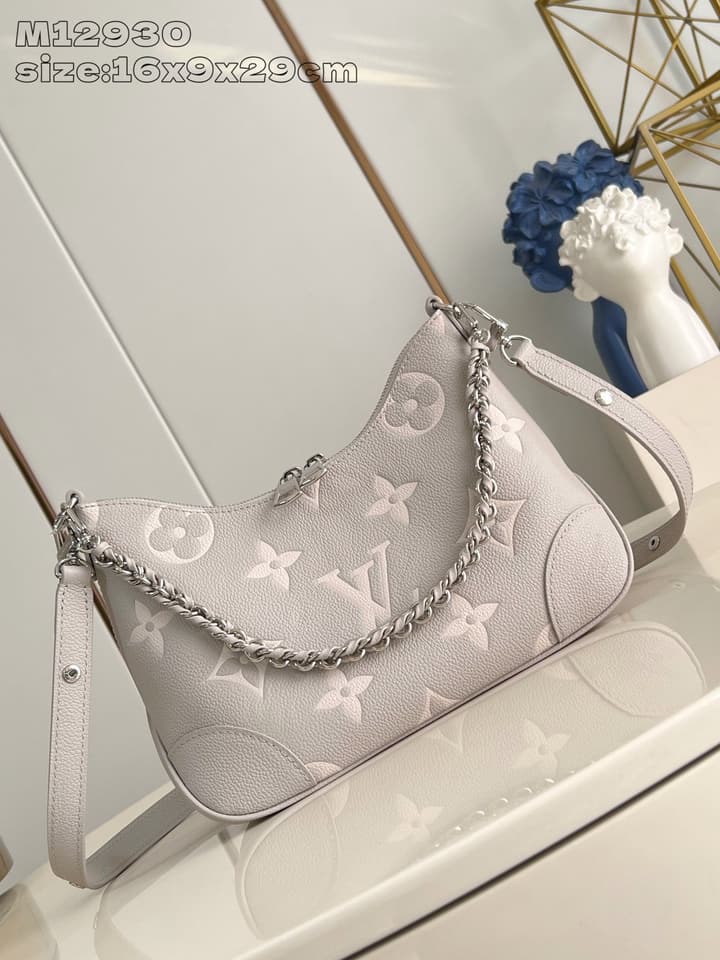 Louis Vuitton Boulogne Monogram Embossed Bag in Beige