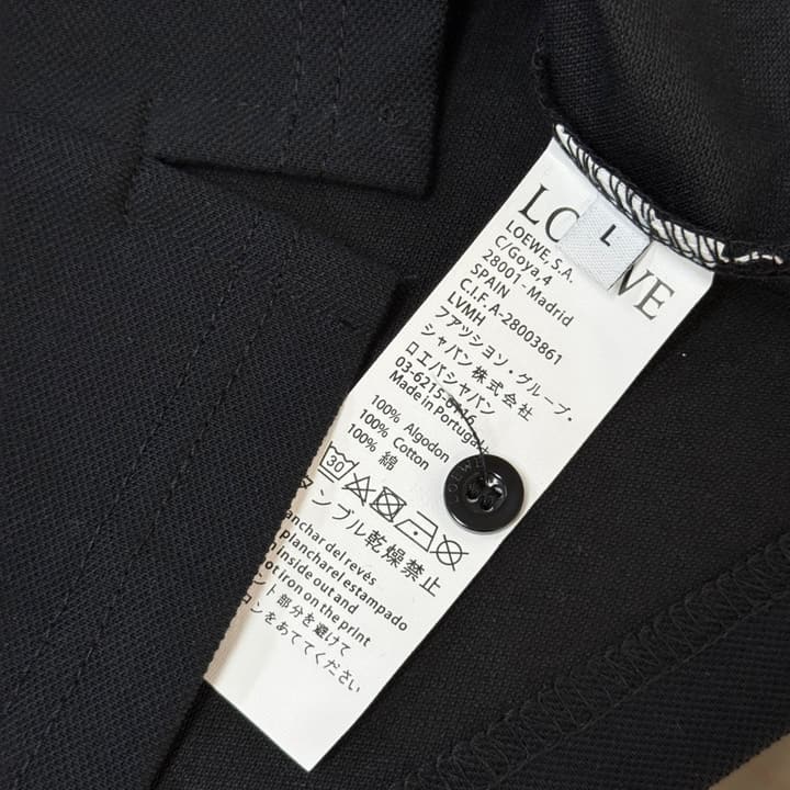 Loewe Business Casual Short-Sleeved Polo Shirt – 2026SS in Black