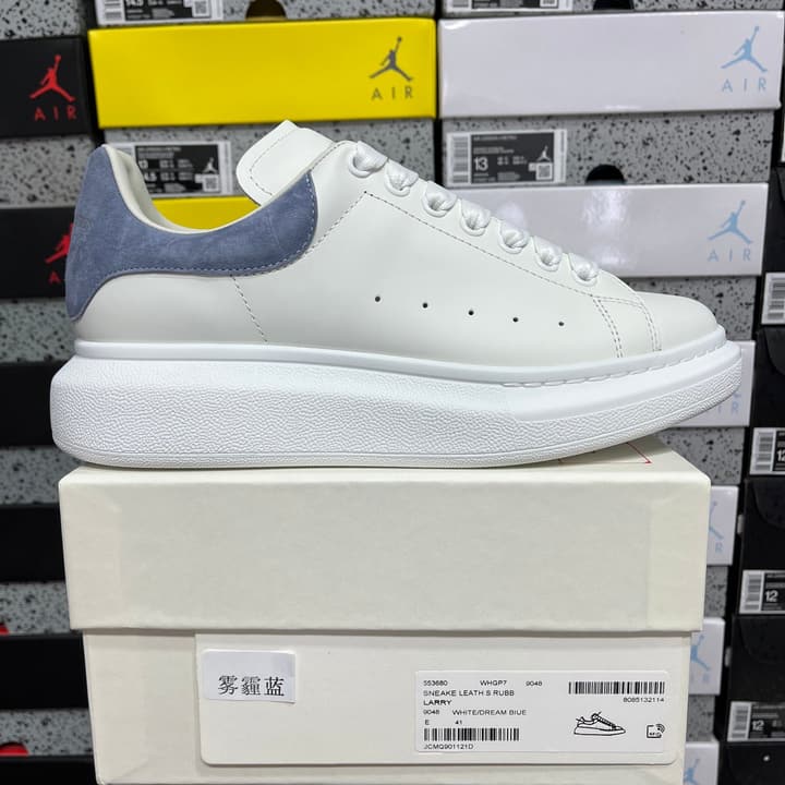 Alexander McQueen Oversized Low-Top Sneakers in All Black With White Sole