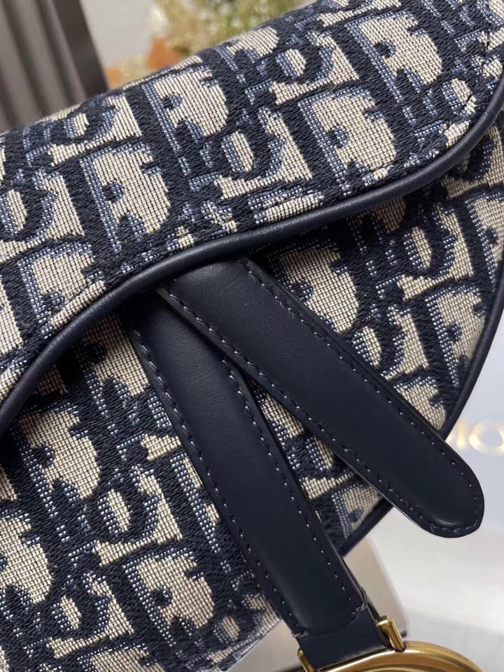 Dior Saddle Bag – Blue Canvas Mini