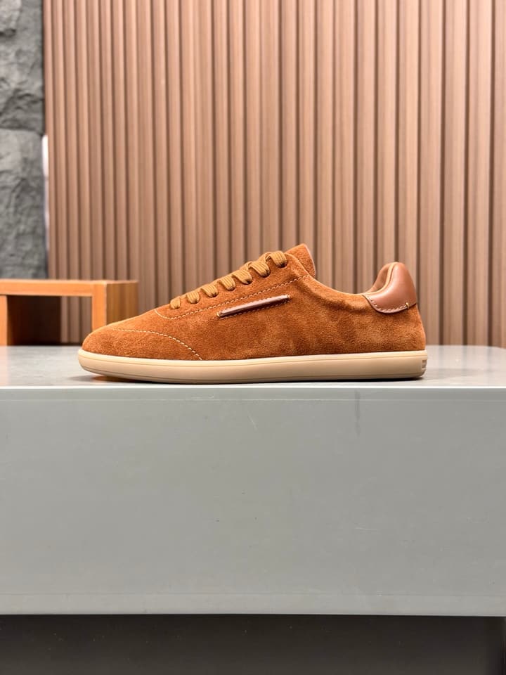 Zegna Old Money Suede Casual Sneakers