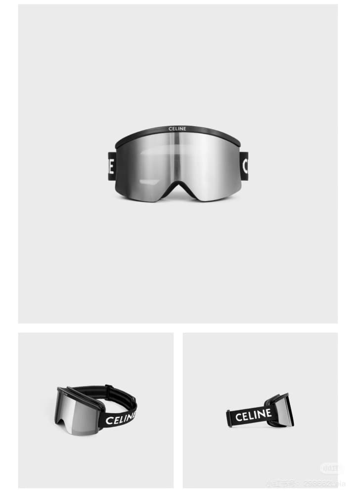 Celine Ski Goggles in Black Frame With Black Strap