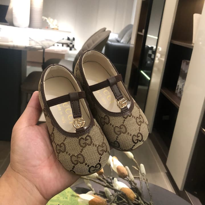 Gucci Kids Footwear – Kids Collection in Beige/brown Gg Monogram