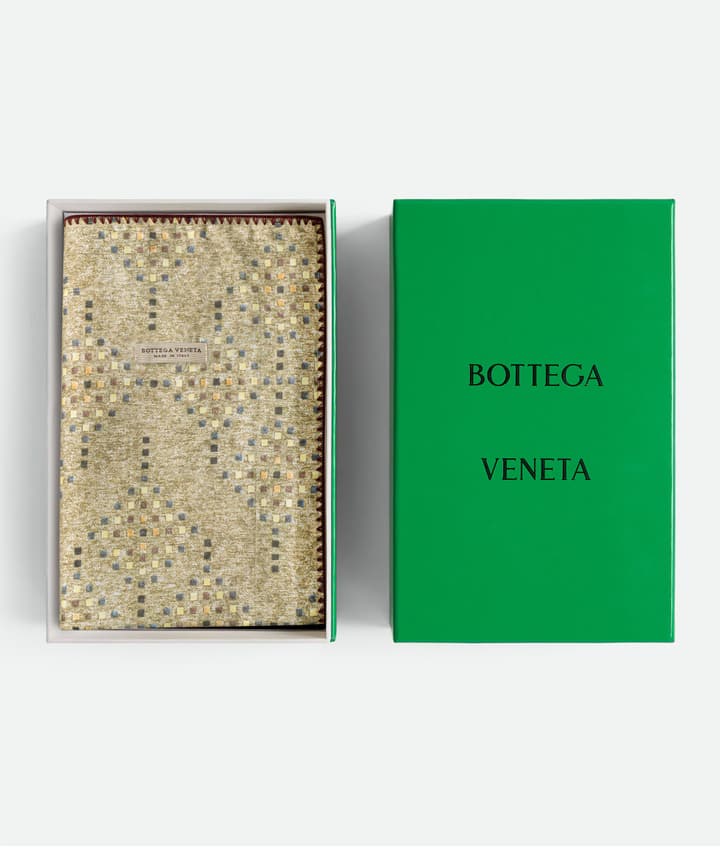 Bottega Veneta Home Collection Lava Woven Bed Set – Limited Edition in Khaki Yellow Woven Print