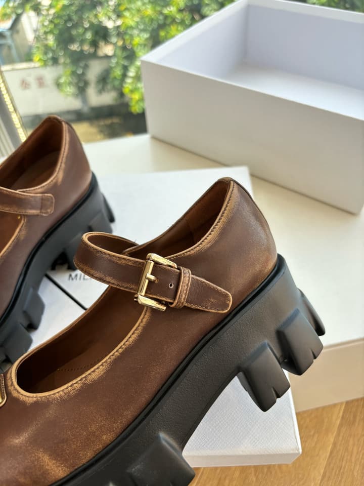 Prada Monolith Platform Mary Jane Loafers – 25FW in Assorted Leather & Suede Collection