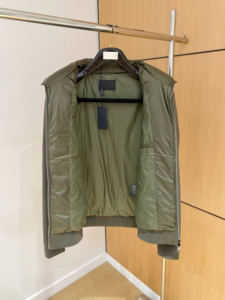 Prada Spliced Knit Down Jacket – FW2024 in Black Knit Down Jacket