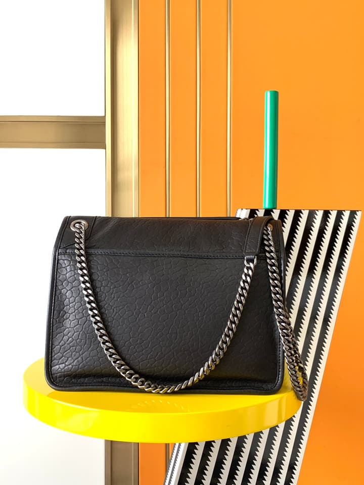Saint Laurent Niki Medium Flap Bag in Cream Leather