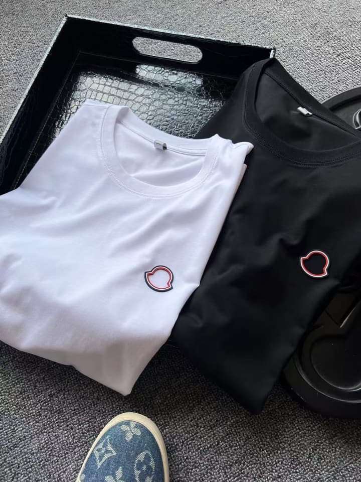 Moncler Mulberry Silk 3D Logo T-Shirt – 2025 Collection in Black