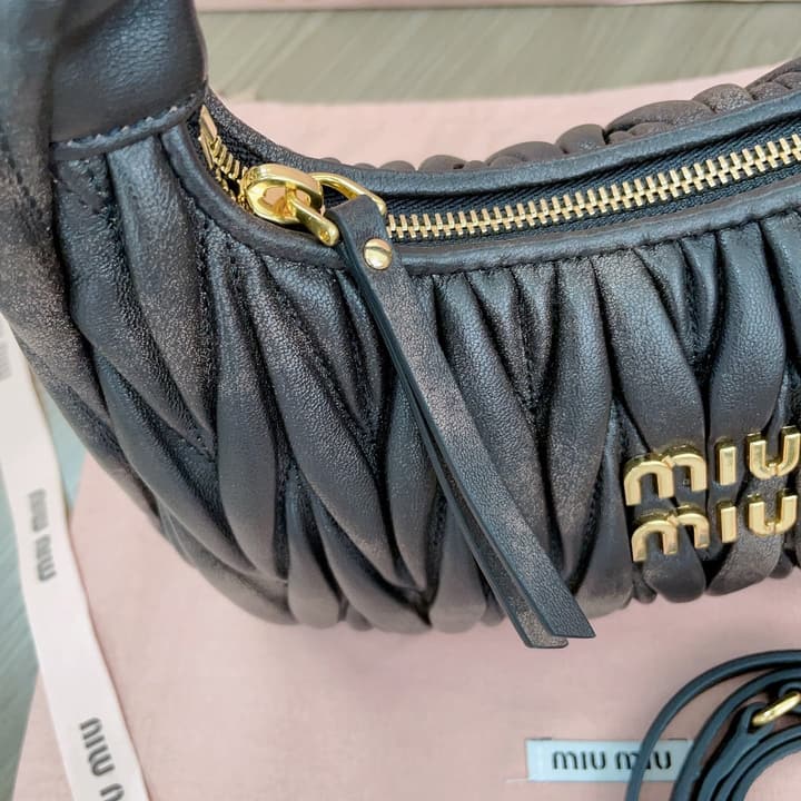 Miu Miu MiuWander Handbag in Black