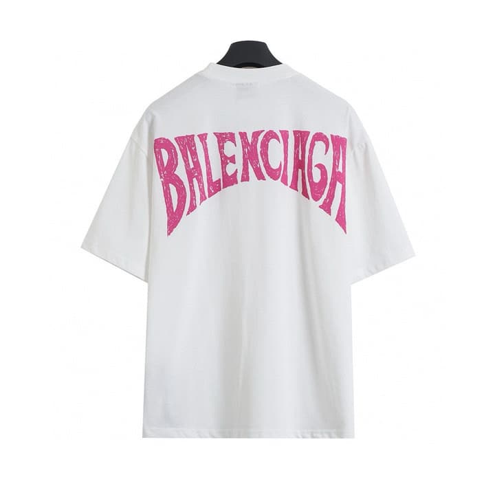 Balenciaga Back Letter Sketch Print T-Shirt – 26SS in Classic Black