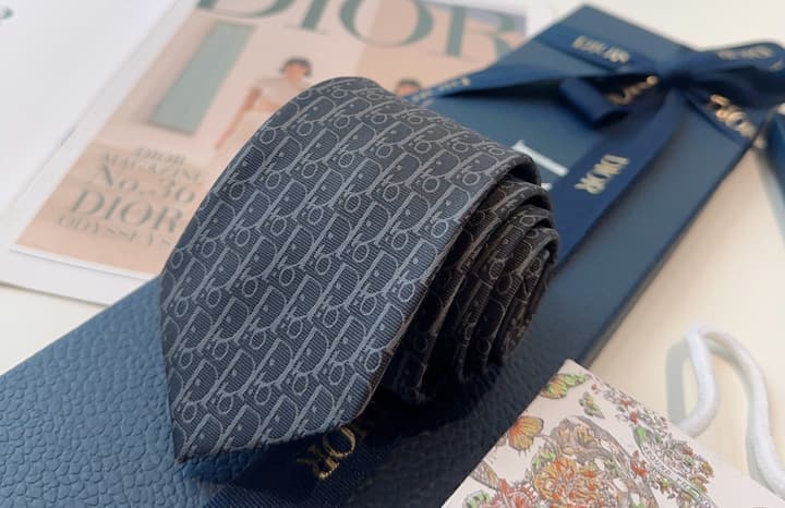 Dior Men's Logo Jacquard Tie