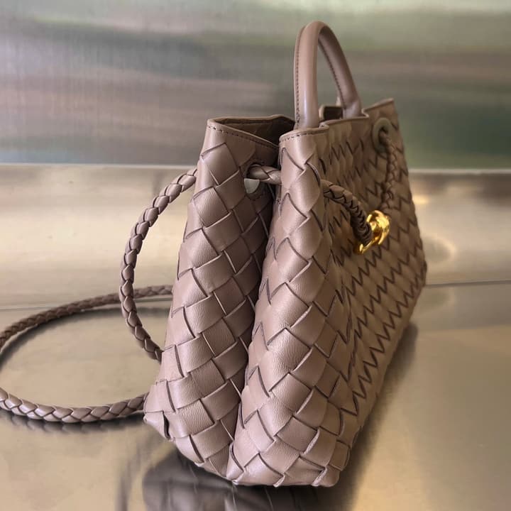 Bottega Veneta Andiamo Handbag in Charcoal Grey