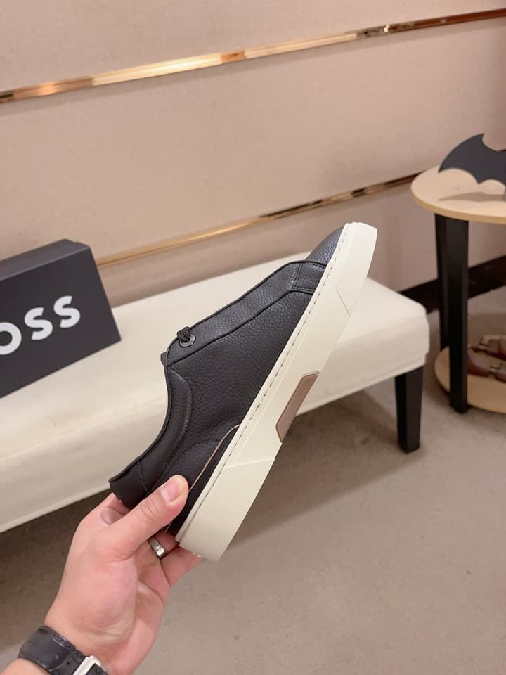 Boss Premium Casual Men's Sneakers in Black Monochromatic