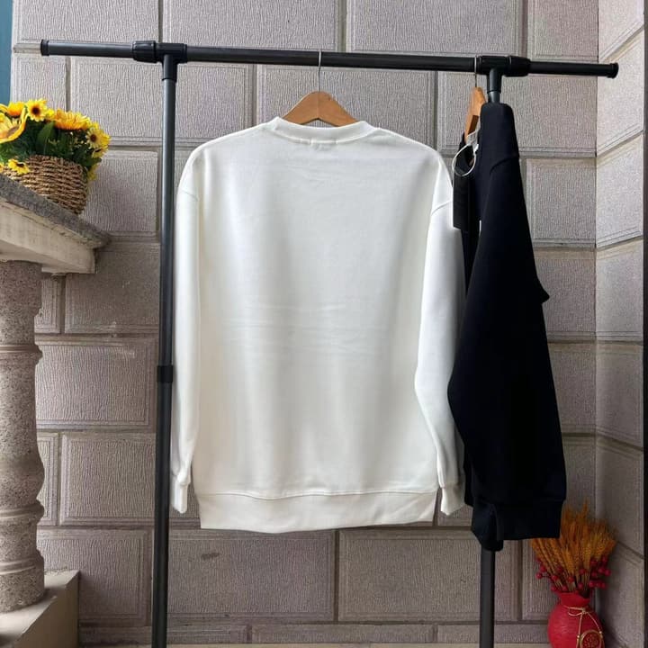 Moncler Classic Cotton Pullover Sweatshirt in Black Sweatshirt Display