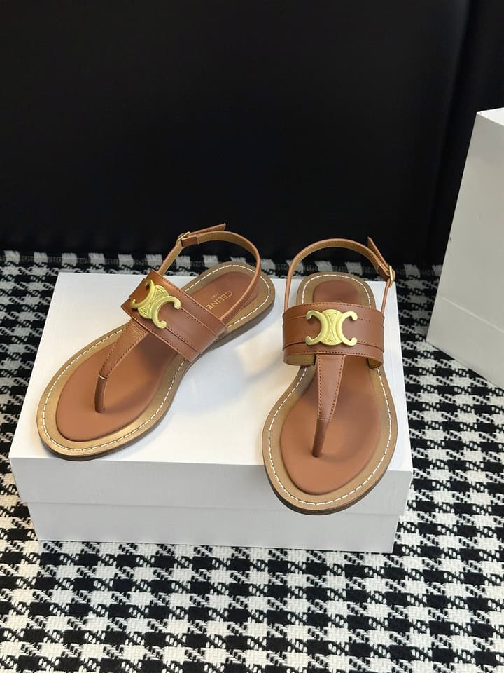 Celine Vintage Roman Sandals – SS Collection in Black