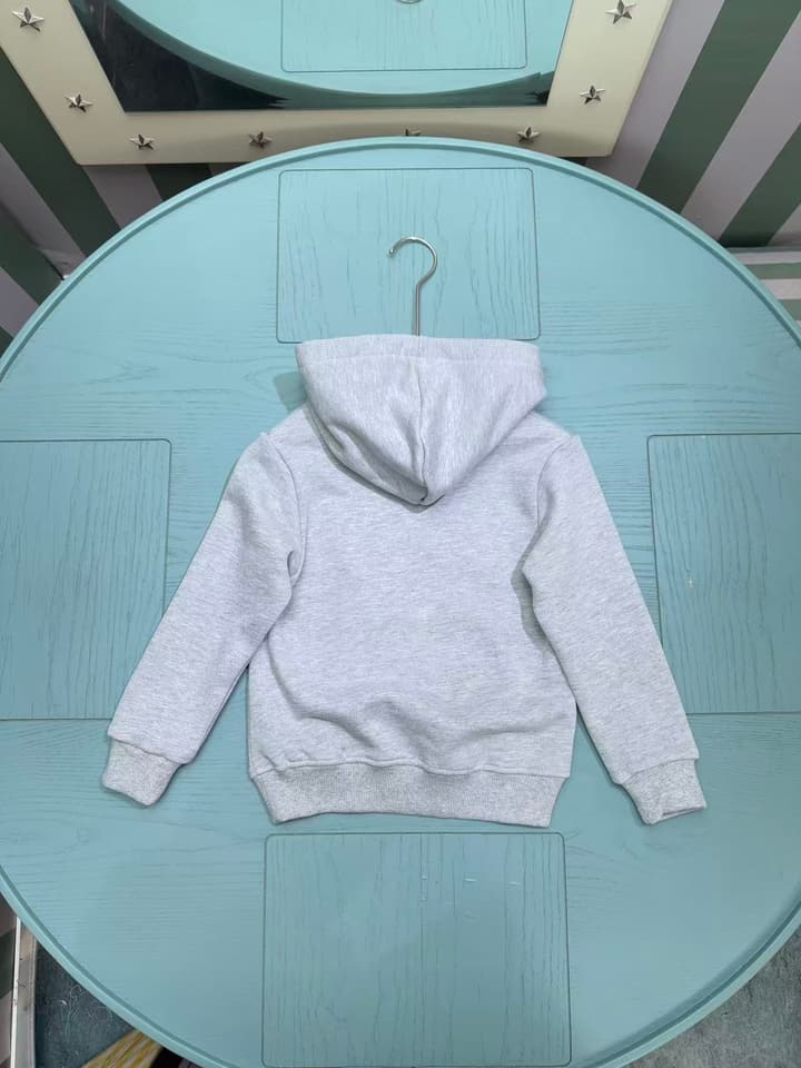Ralph Lauren Inspired Kids Hooded Sweatshirt – 2025FW – Kids Collection in Burgundy Bear Graphic