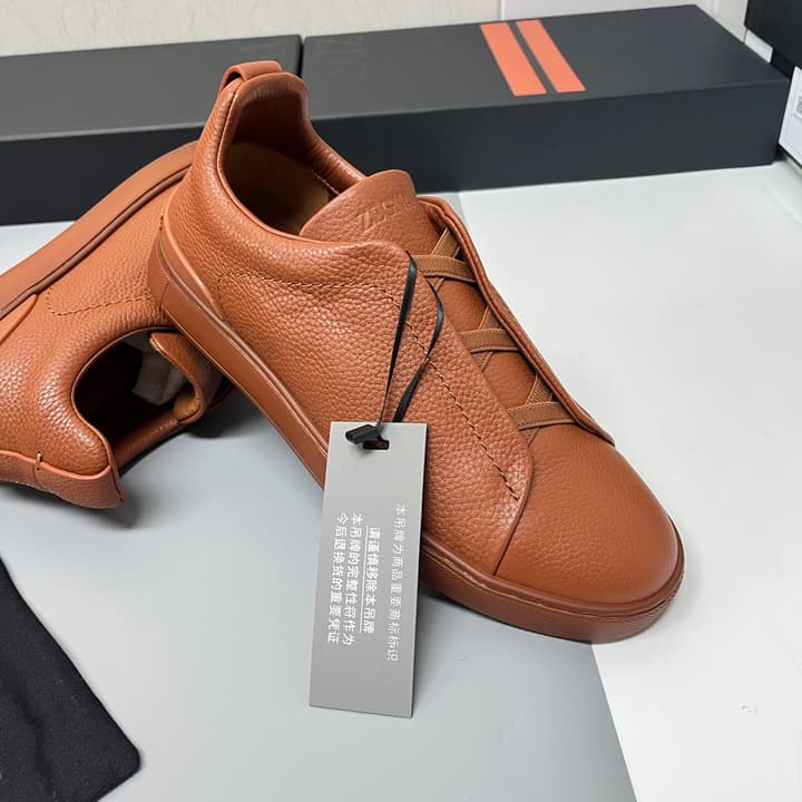 Zegna SECONDSKIN Triple Stitch™ Casual Sneakers in Monochromatic Black