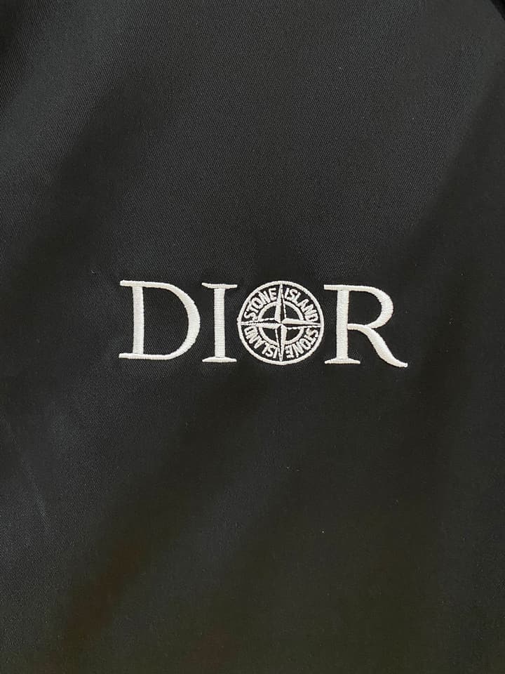 Dior New Runway Jacket Outerwear in Black With Monogram Panels