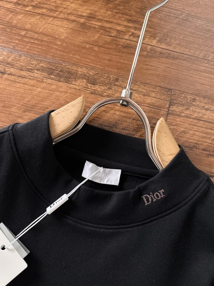 Dior Fashion Casual Long Sleeve T-Shirt – 2025FW in Classic Black