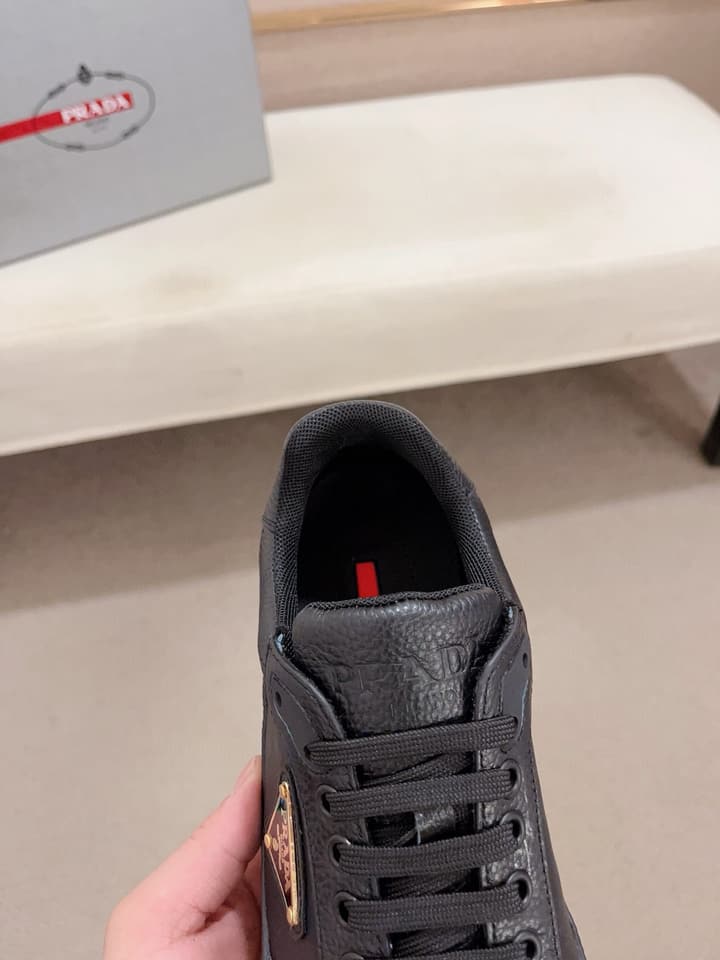 Prada Men's Air Cushion Sneakers in Beige Suede