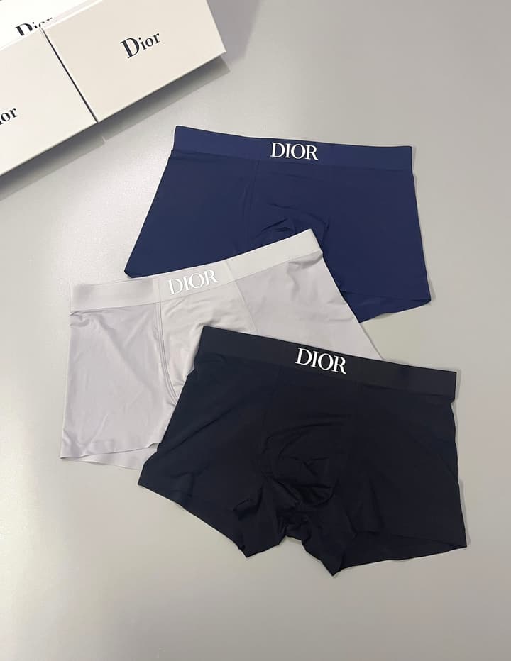 Dior 3D Seamless Ice Silk Men's Underwear 3-Pack