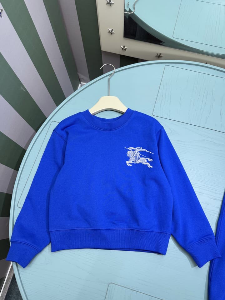 Burberry Kids Round Neck Sweatshirt Set – Kids Collection – 2025FW in Royal Blue Set