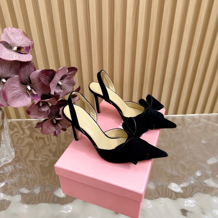 MACH & MACH Bingbing Bow High Heels – 2025 – 25SS in Black Suede With Bow