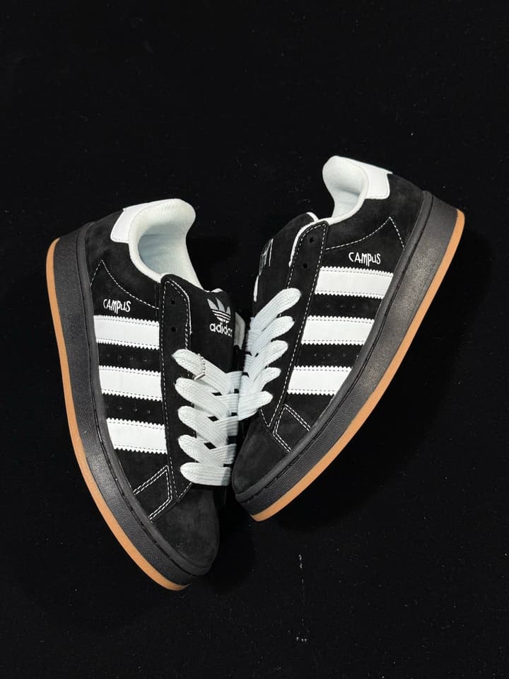 Adidas Originals Campus 00s Low-Top Sneakers in Black & White