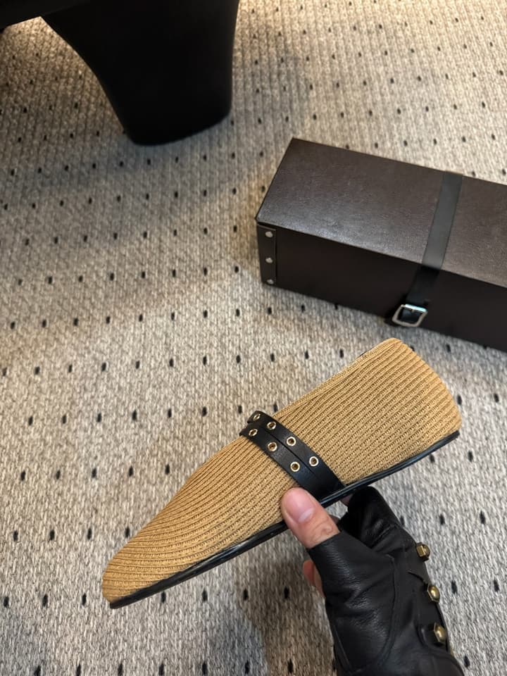 Alaïa Raffia Ballet Flats – 25FW