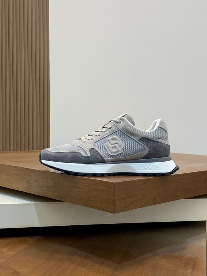 Boss Menswear Suede and Mesh Sneakers