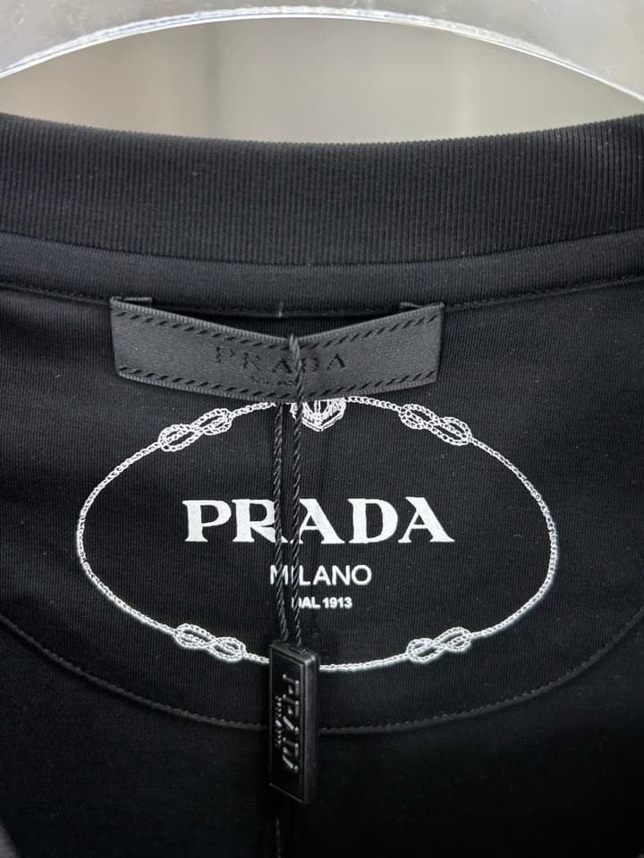 Prada 3D Logo High-Count Cotton T-Shirt – 2026SS in Classic Black
