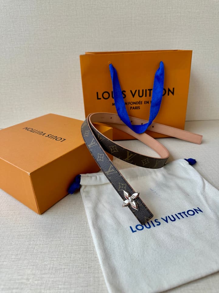 Louis Vuitton Iconic Reversible Belt in Gold Hardware