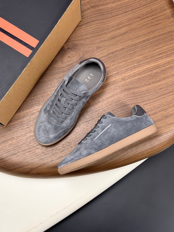 Zegna Old Money Suede Casual Sneakers