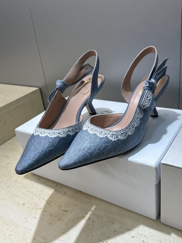 Dior J'Adior Dentelle Slingback Heels – 2026 Early Spring Haute Couture Collection in Beige