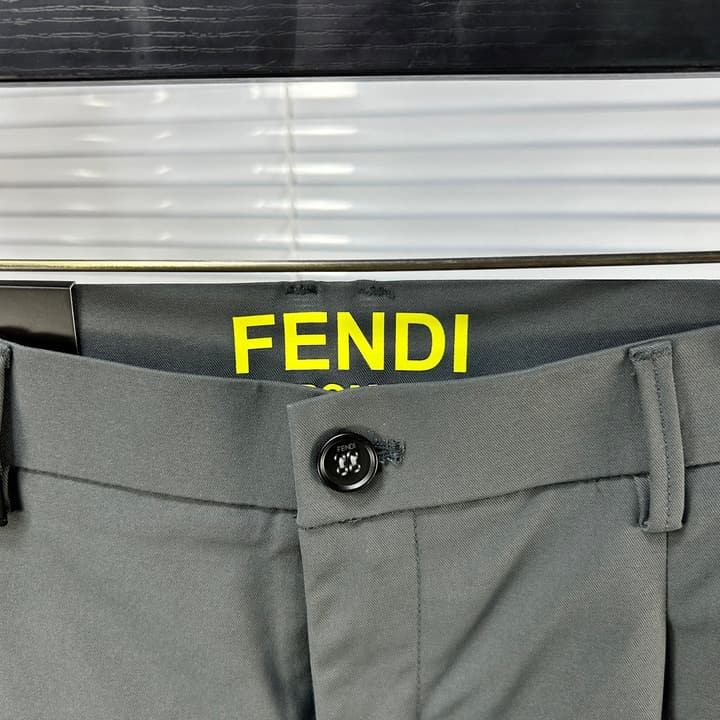 Fendi SS25 Casual Suit Trousers – 25SS/25FW in Dark Charcoal Gray