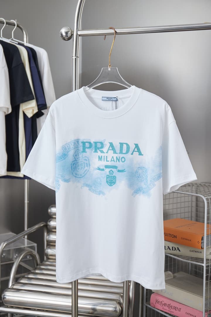 Prada Embroidered Logo T-Shirt – 26SS Early Spring Collection in Black