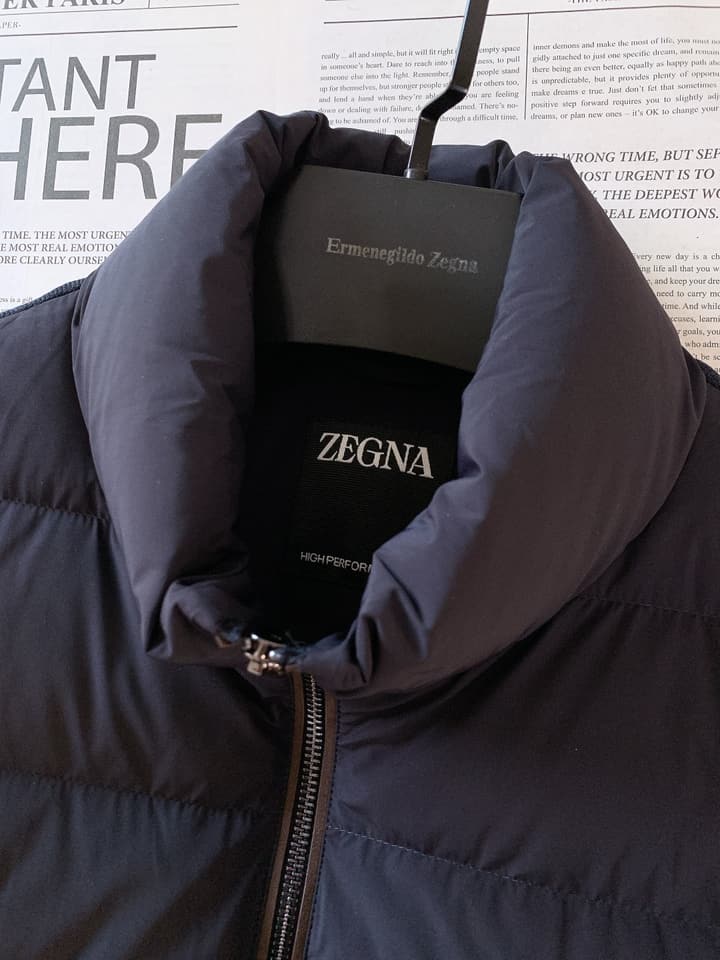 Zegna Spliced Down Puffer Jacket – 2025FW in Classic Black