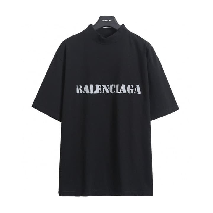 Balenciaga Blurred Letter Print T-Shirt – 26SS in Black