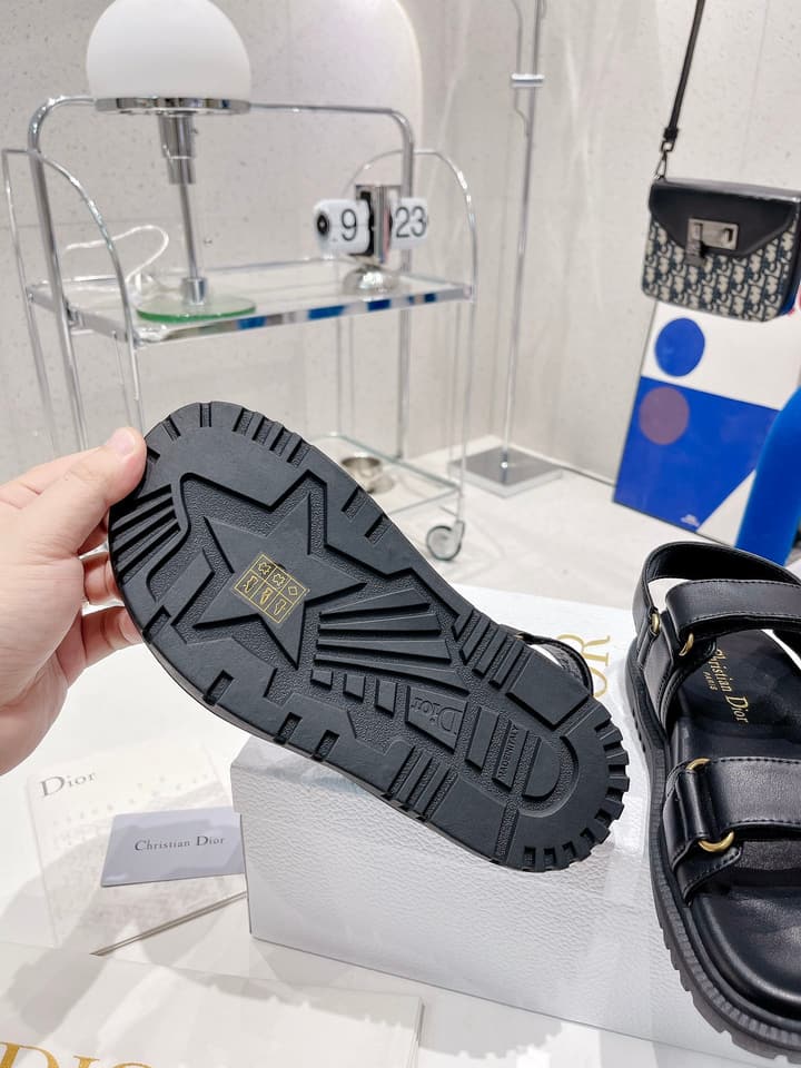 Dior 2022 New Color Velcro Sandals in Gold