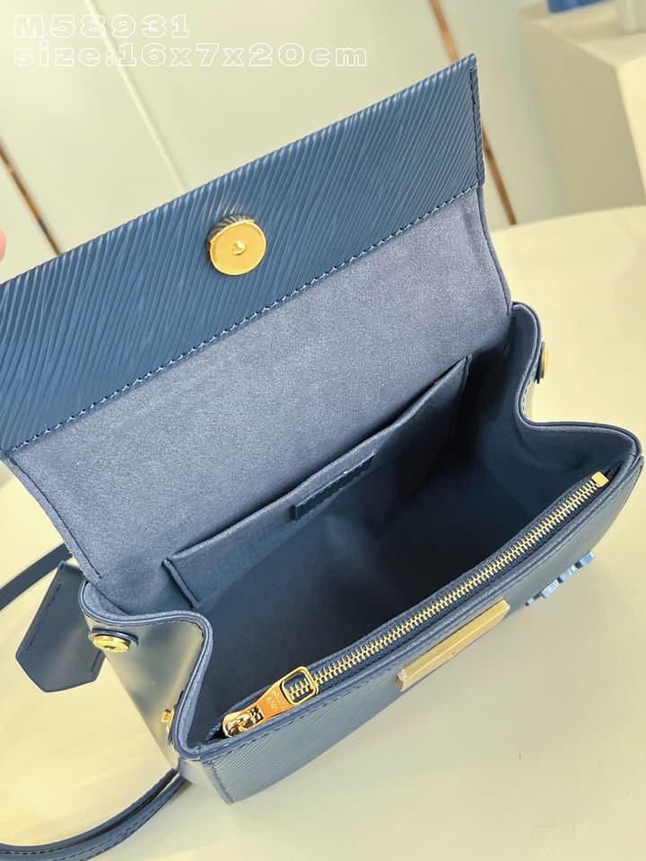Louis Vuitton Cluny Mini Handbag in Deep Blue Epi Leather