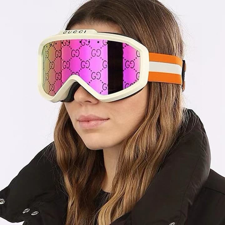 Gucci Ski Goggles in Black Frame, Silver Lens